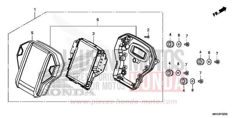 MESSGERAET von Africa Twin MAT BALLISTIC BLACK METALLIC (NHA86) von 2018